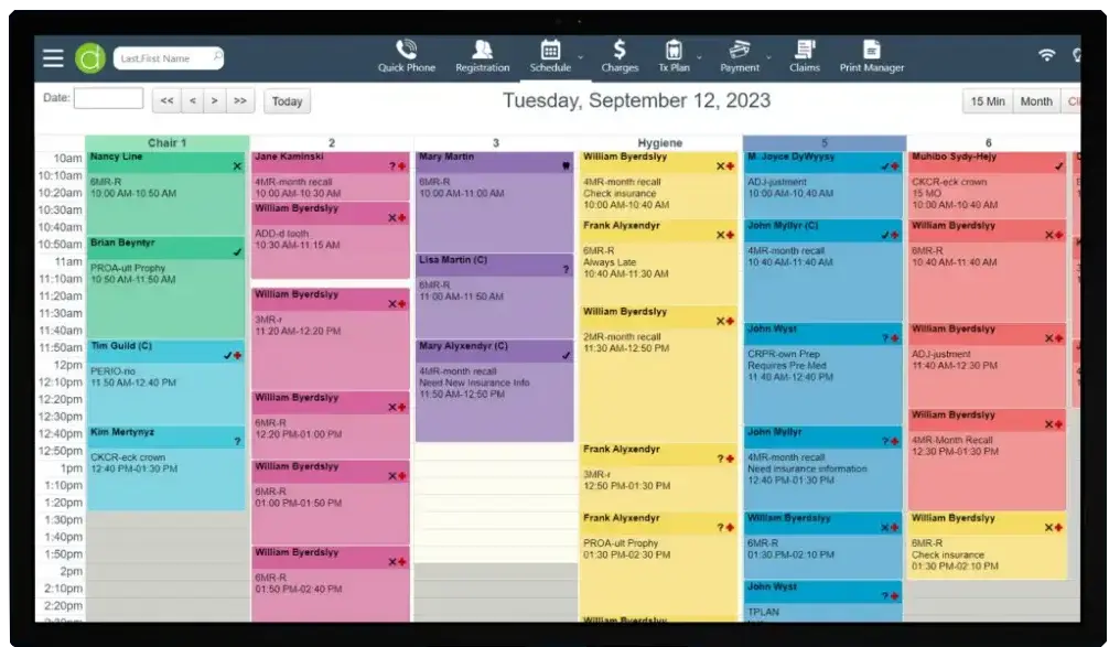 Screenshot of Dentech in 2022