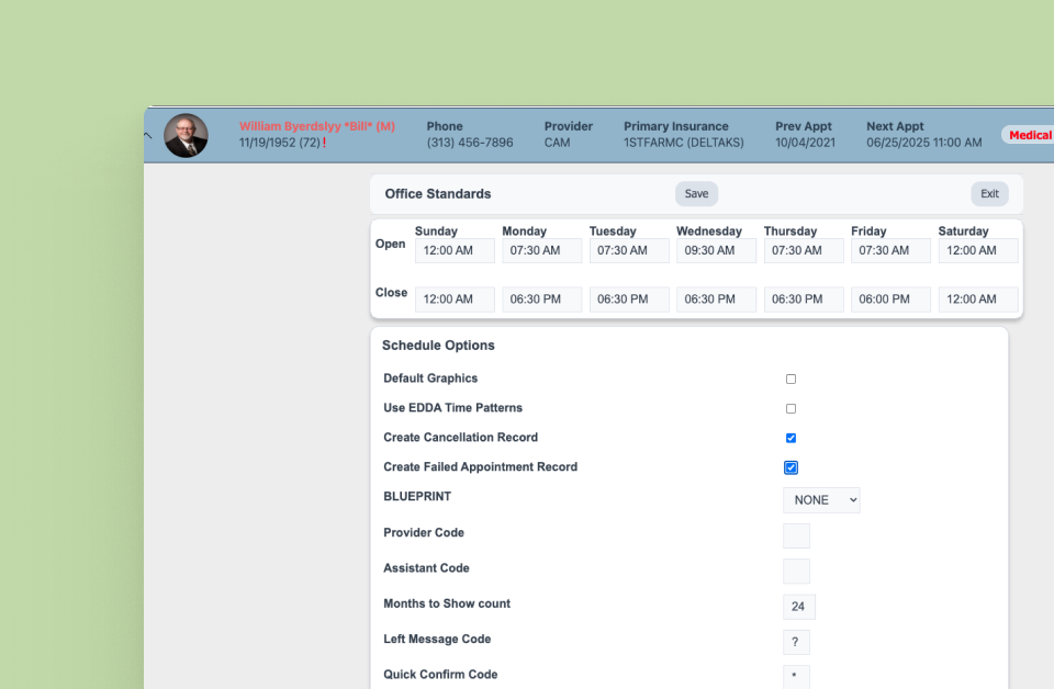 Office Standards Configuration